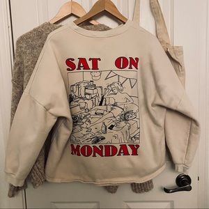 Cream Graphic Crew Neck